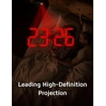 thumbnail image 2 of VictSing Modern Curved Design Projection Alarm Clock - 180° Rotatable Projector, 3-Level Brightness Dimmer, Progressive Volume, 9-Minute Snooze, 12/24H Format for Bedroom, 2 of 6