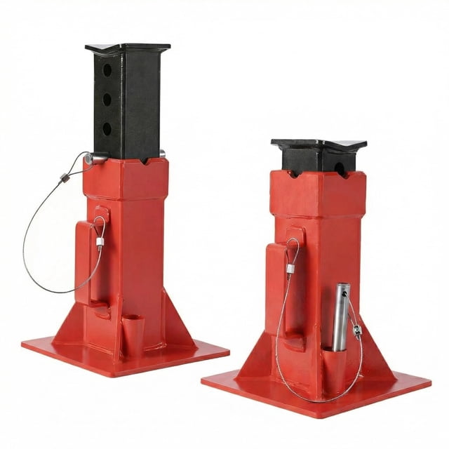 Heavy Duty Jack Stands with Locking Pins for Truck, RV & SUV, 12 Ton Pin-Type Adjustable Height Support Stands, Wide Base Steel Auto Repair Stand