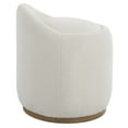 thumbnail image 6 of Uttermost Swirl Swivel Sheepskin Ottoman in Off White, 6 of 10