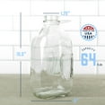 thumbnail image 3 of Kitchentoolz Glass Milk Dispenser with Lids, 64oz, 2 Count, 3 of 5