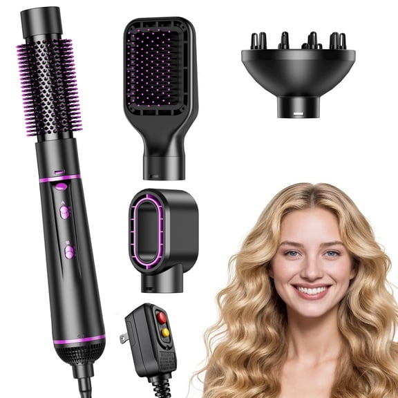 ONSON Hair Dryer Brush Set, 1" 4 in 1 Hot Air Brush, Drying, Volumizer Hair Styling Tools, Black