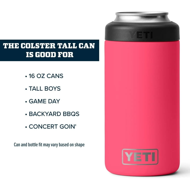Highwell Rambler 16 oz. Colster Tall Can Insulator for Tallboys & 16 oz.  Cans, Bimini Pink 