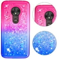 thumbnail image 6 of FIEWESEY For Motorola G7 Play Phone Case Moto G7 Play Glitter Case Sparkle Glitter Flowing Liquid Quicksand with Shiny Bling Diamond Women Girls Cute Phone Case For Motorola G7 Play - Pink+Blue, 6 of 6