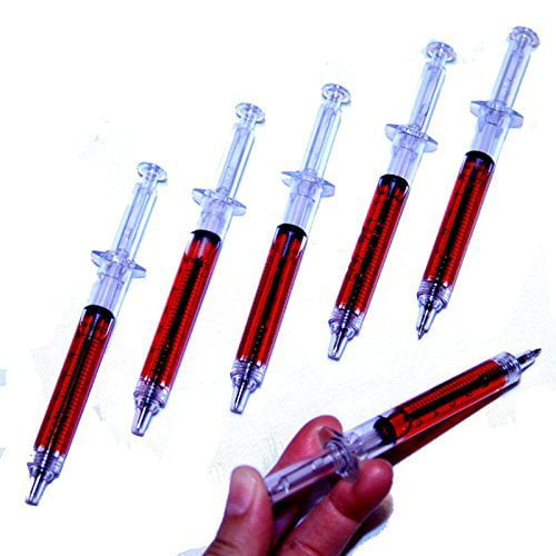 dazzling toys Novelty Fake Needle Syringe Pens - Costume Accessory - Pack of 12 - 0 ...