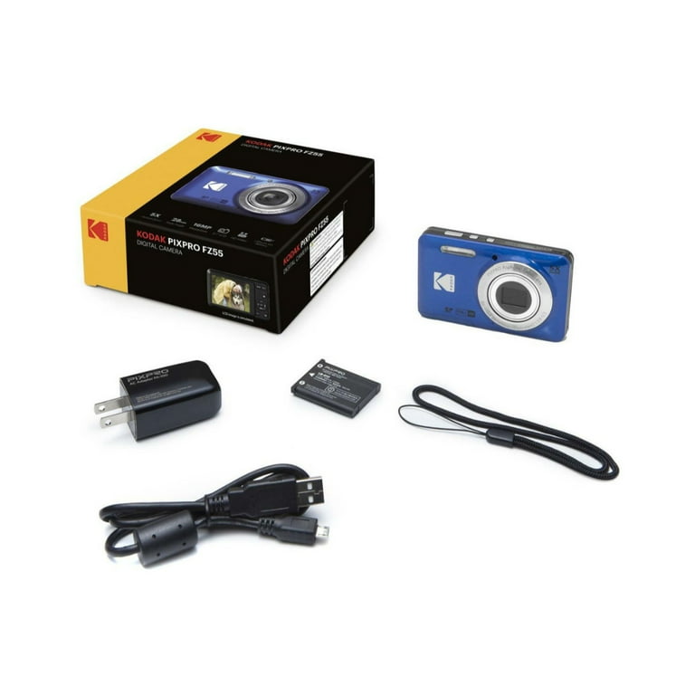 Kodak PIXPRO Easy Point and Shoot FZ55 Digital Camera (Blue) with