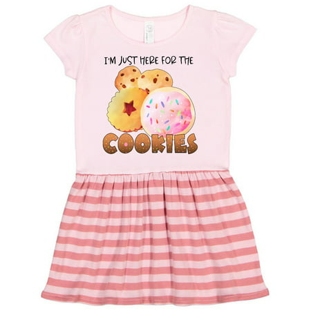 

Inktastic I m Just Here for the Cookies Gift Toddler Girl Dress