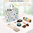thumbnail image 5 of FORMRS Womens Corduroy Tote Bag Crossbody Shoulder Handbag with Pocket, Blue Simple Shapes, 5 of 7