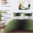 thumbnail image 4 of Dark Sea Green Black Ombre Bedding 3 Piece Duvet Cover Set Queen Size, Modern Gradient Abstract Art Soft Microfiber Comforter Cover with Zipper Closure & Pillowcases, FadeResistant Quilt Cover, 4 of 9