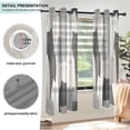 thumbnail image 3 of Yayeee Window Curtains Light Filtering 63"x42" Grommet Panel Pair Home Living Room Decor, Gray Cute Cats, 3 of 7