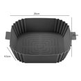 thumbnail image 3 of Bandeja cuadrada para tartas, disco antiadherente, bandeja para freidoras de aire para herramienta de cocina casera (gris), 3 of 6