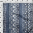 thumbnail image 3 of oneOone Cotton Cambric Blue Fabric Mix Block Pattern Craft Projects Decor Fabric Printed By The Yard 56 Inch Wide, 3 of 4