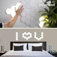 thumbnail image 2 of MEGICOT 10Pcs Smart Touch Sensitive Light Splicing Type Wall Sticker LED Light Free Drilling Install Hexagonal Modular Honeycomb Light, 2 of 7