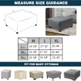 thumbnail image 2 of AUQ 2026 New Stretch Square Ottoman Covers Slipcover,Ottoman Cover Square Soft Knitted Jacquard Cover for Ottoman Square Footstool Protector for Living Room 27-32In, 2 of 7