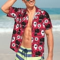 thumbnail image 4 of Uemuo Cute Dog Printed Regular Fit Short Sleeve Casual Hawaiian Shirt for Men,Aloha shirt,Tropical shirt,Floral print shirt,Vacation Beach shirt-Large, 4 of 9