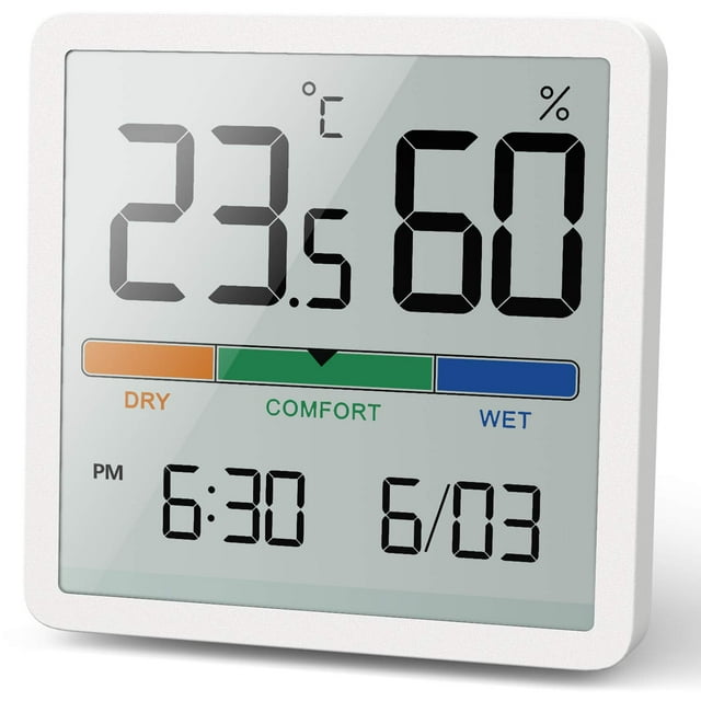 Termómetro/higrómetro digital portátil de alta precisión, temperatura e higrómetro para control de temperatura ambiente, control del aire ambiente, monitoreo del clima