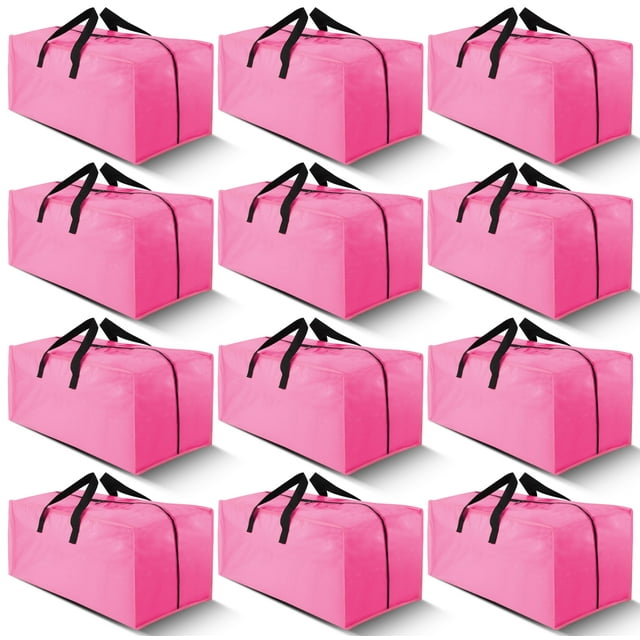 Bolsas de mudanza Cosy Family Heavy Duty, extra grandes, 86 L, rosa x12
