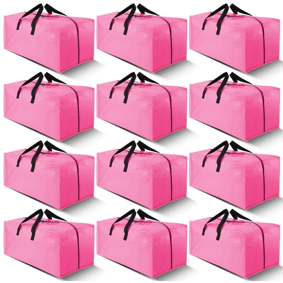 Bolsas de mudanza Cosy Family Heavy Duty, extra grandes, 86 L, rosa x12
