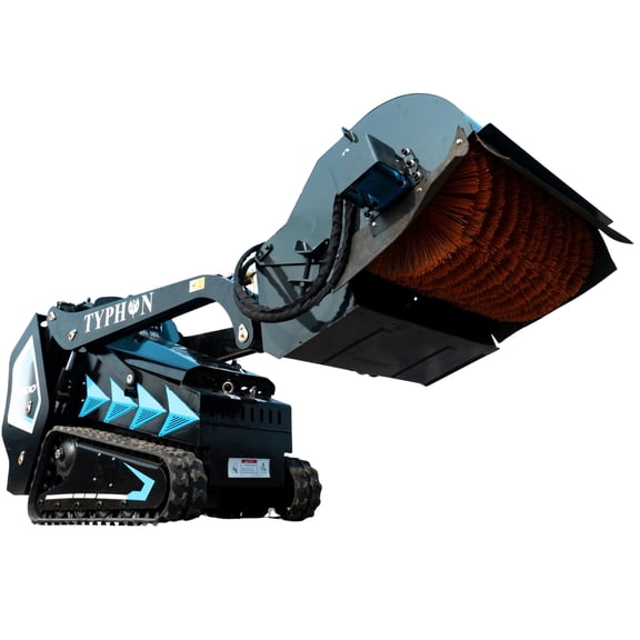 Hydraulic Pickup Sweeper Broom Attachment for TYPHON STOMP X1300 and STOMP 509 Mini Skid Steers