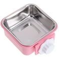 thumbnail image 1 of Cuenco para perros con jaula, cuenco de agua para comida colgante extraíble de acero inoxidable, cuencos para jaula para mascotas con soporte para pernos, 1 of 5