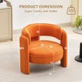 thumbnail image 4 of Accent Chair,Teddy Upholstered Arm Single Sofa,Modern Fluffy Reading Chair for Living Room, Bedrooms, Corner,Mid Century Accent Armchair Velvet Accent Chair for Office Study, 4 of 8