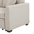 thumbnail image 6 of Partner Furniture Almond Linen Blend 3-in-1 Sleeper Sofa, 54" x 85" x 30", 180 lbs, 6 of 7