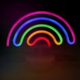 thumbnail image 2 of Neon Sign LED, Rainbow Sign Night Light, Decorative LED Desk Lamp for Room Festival Party, USB Battery Operated, Multicolor, 2 of 6