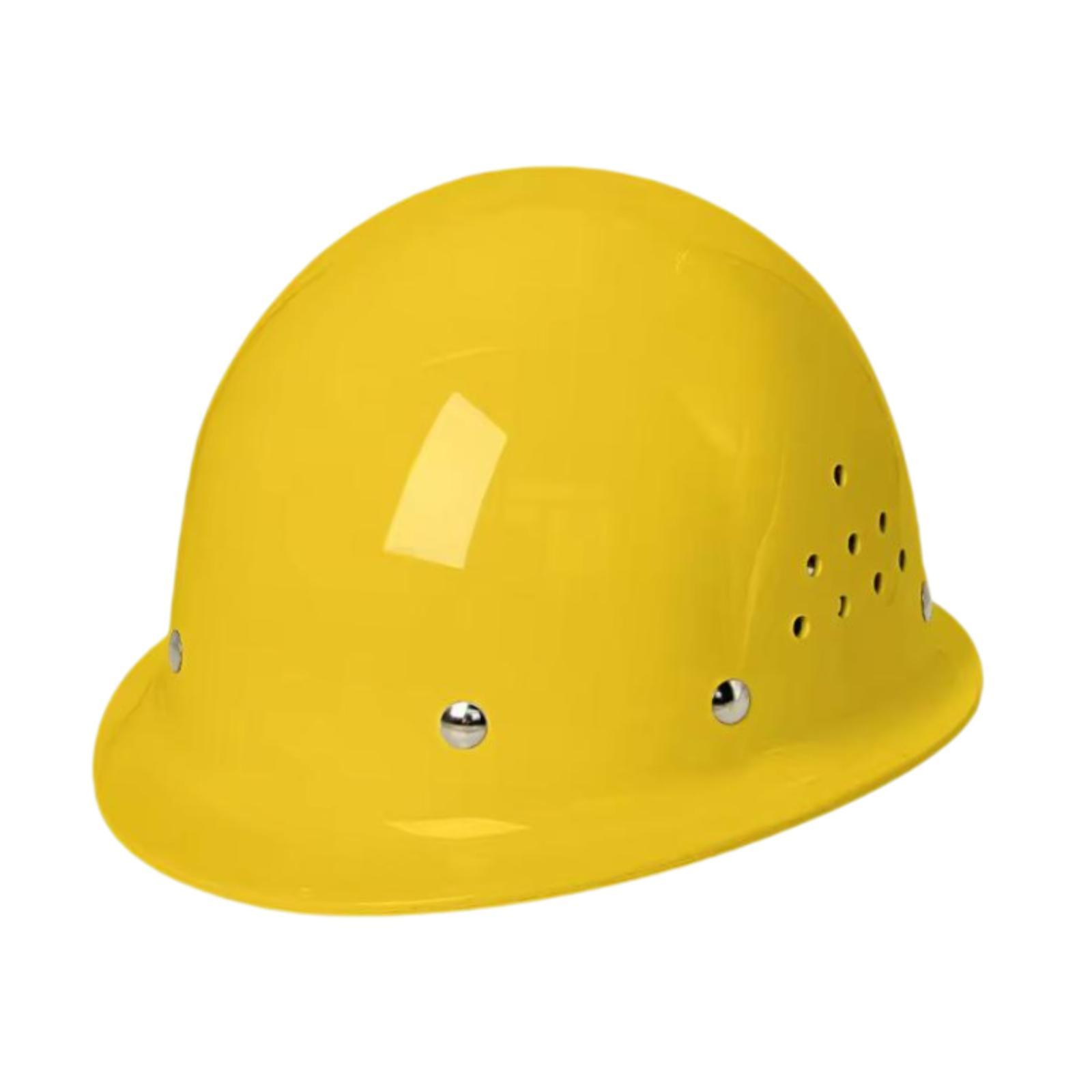 Zxpjkyu Hard Hat Sturdy Breathable Thickened Work Helmet for Climbing Outdoor Adults Yellow