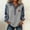 Gray, variant on Women's Solid Color Casual Long Sleeved Lapel Button Denim Splicing Pullover Sweatshirt Sweatshirt Top