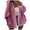 Hot Pink, variant on YDFCWXW Women Fall Open Front Color Block Cardigan Sweater Casual Striped Knit Oversized Cardigan Pink, XL