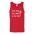 thumbnail image 2 of Wild Bobby The Way, The Truth & The Life Inspirational/Christian Men Graphic Tank Top, Red, XX-Large, 2 of 5