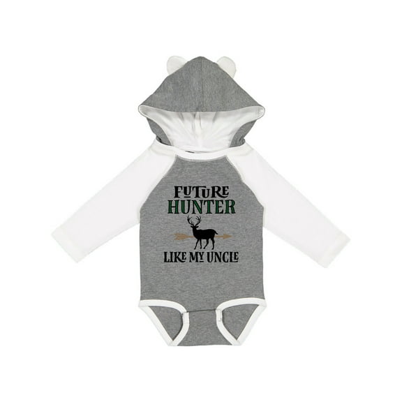 Inktastic Hunting Future Hunter Like Uncle Boys or Girls Long Sleeve Baby Bodysuit