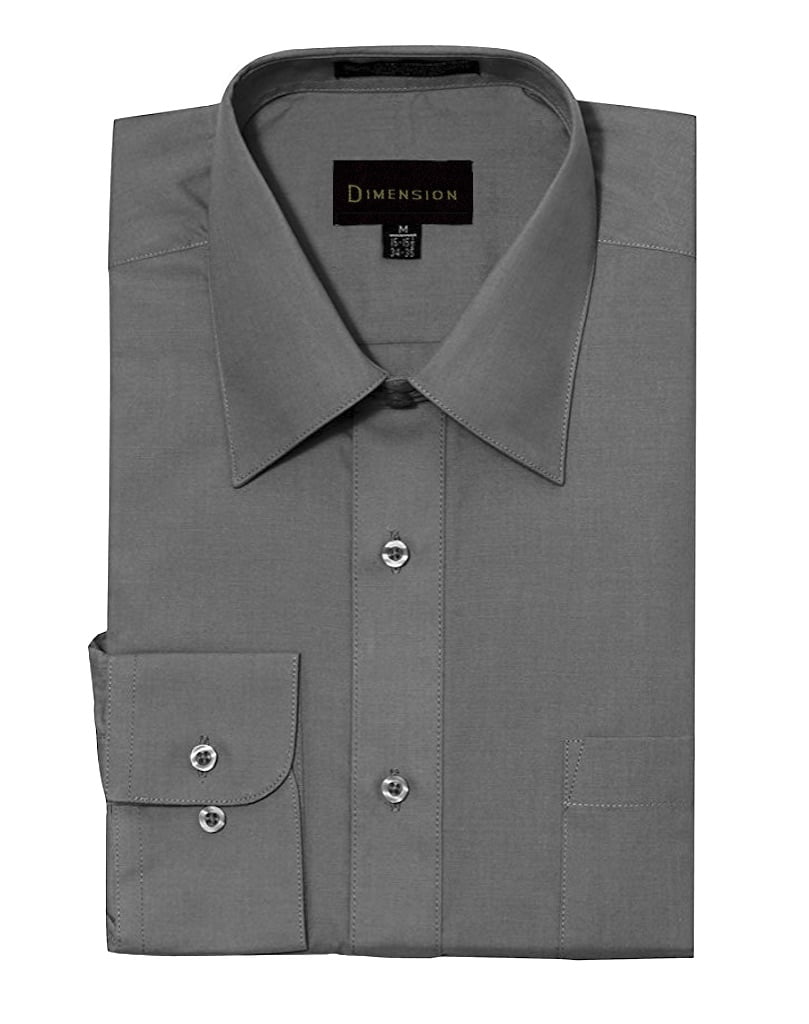 Denim Dark Grey Slim Fit Shirt Long Sleeve Business Dress Shirt Regular Fit  One Pocket Variety Of Colors Walmart Business Supplies