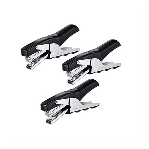 3 Pieces Heavy Duty Plier Stapler Office Stapler Hand Hold Stapler 50