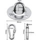 thumbnail image 1 of Piezas de acero inoxidable de alta resistencia, gancho para el techo, punzonado, soporte de bolsa, juego de hamaca con tornillos, adecuado para gimnasios de yoga aéreo, hamacas, pulling Punch Feliz Sencillez, 1 of 3