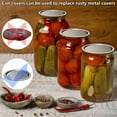 thumbnail image 4 of 100 Pcs Wide Mouth 86 MM Mason Jar Canning Lids, Reusable Leak Proof Split-Type Silver Lids with Silicone Seals Rings, 4 of 9