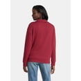 thumbnail image 5 of Time and Tru Women's Half Zip Fleece Sweatshirt, Sizes XS-XXXL, 5 of 5