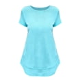 thumbnail image 3 of Womens Blouses and Tops Dressy Kelon Womens Summer Tops Short Sleeve Shirts Cowl Neck Business Casual Blouses 2026 Summer Tops Business Causal Dressy Work Top, S, 3 of 4