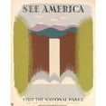 thumbnail image 3 of Herzog, Harry 20x24 Black Modern Framed Museum Art Print Titled - See America Visit the National Parks, ca. 1936-1940, 3 of 5