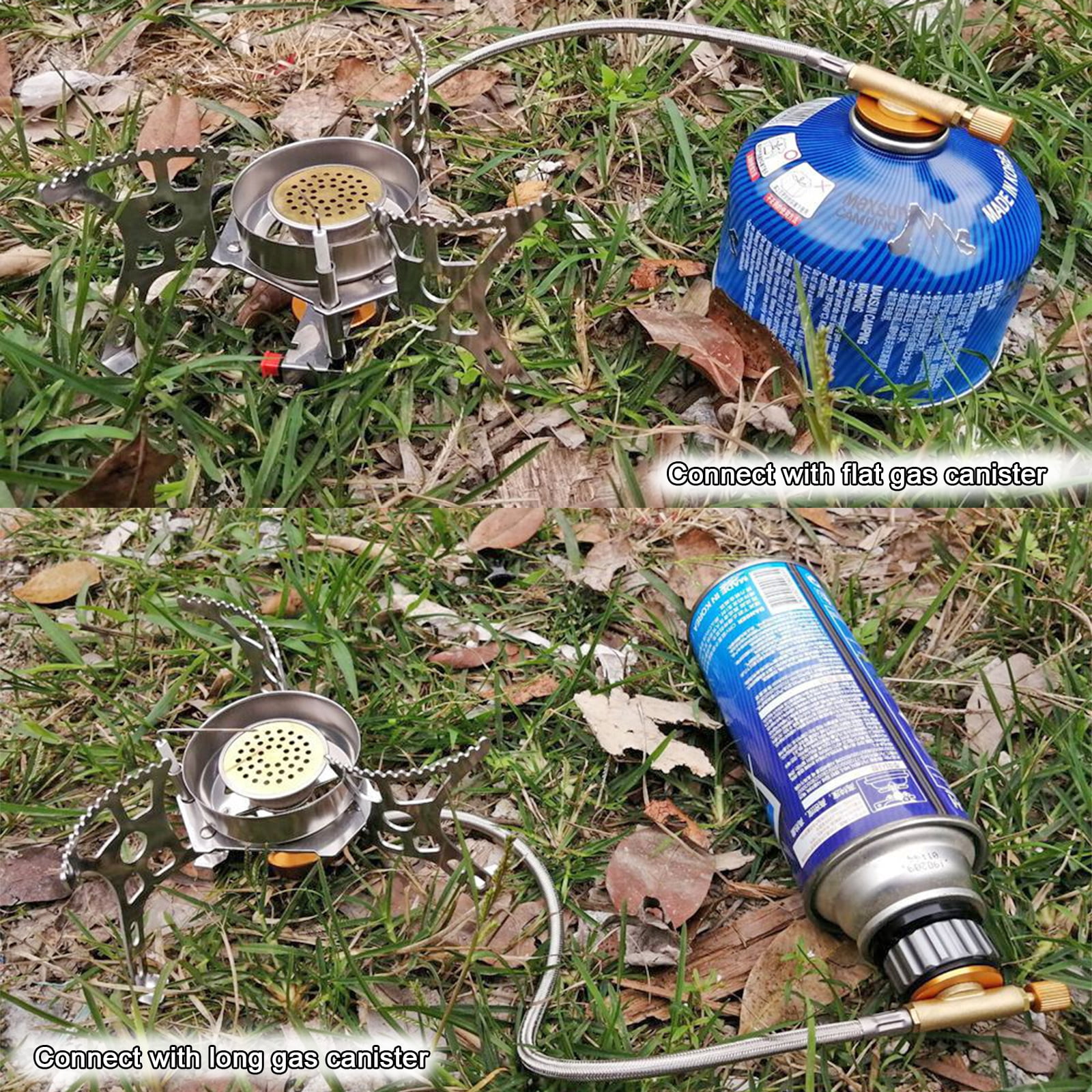 3900W Portable Gas Stove Split Gas Furnace Outdoor Camping Stove Piezo Ignition Stove/Manual Ignition Stove
