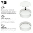 thumbnail image 6 of VIGO Matte Stone Anvil Composite Round Vessel Bathroom Sink in White with Gotham Faucet and Pop-Up Drain in Matte Black, 6 of 10