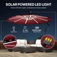 thumbnail image 4 of Outsunny 10 ft Offset Patio Umbrella with Solar Light, Hanging Parasol, 4 of 10