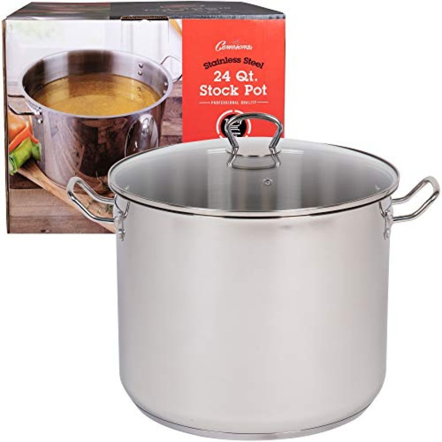 24 Quart Stockpot 18/10 TriPly Stainless Steel Stock Pot Commercial