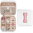 thumbnail image 1 of LAICAIW Small Jewelry Box for Girls, Travel Initial Jewelry Box for Girls | Small Jewelry Organizer Box | Travel Jewelry Case Jewelry Box Organizer | Mini Travel Jewelry Box-Initial I, 1 of 7