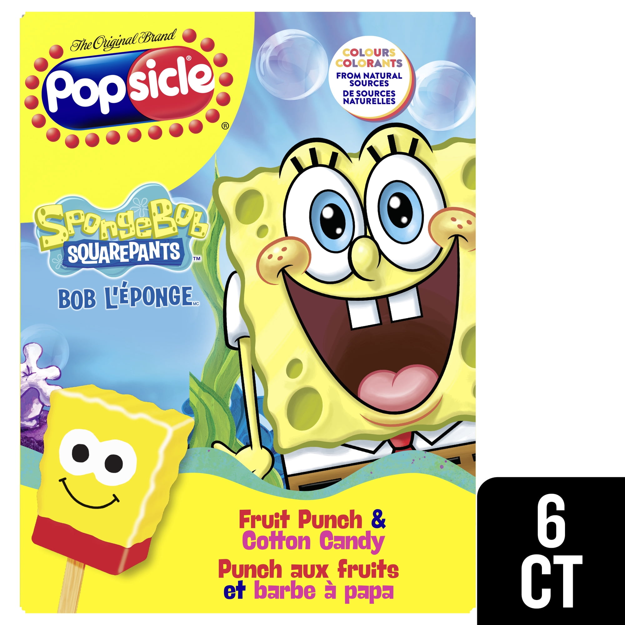 Popsicle SpongeBob SquarePants Ice Pops, 6 x 60 mL