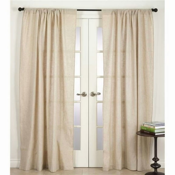 SARO 731.N5796 57 x 96 in. Classic Linen Blend Curtain Panel - Natural