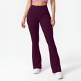 thumbnail image 6 of Women's Cargo Pants High Waist Fashion Flared Elastic for Training Wide Leg Yoga Pants with Pockets, 6 of 8