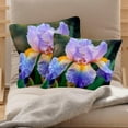 thumbnail image 2 of MUOOUM Purple Iris Flowers Set of 2 Throw Pillow Covers Cases - 16" x 16" Square Decorative Cushion Covers for Sofa Couch Bed Home Decoration, 2 of 7