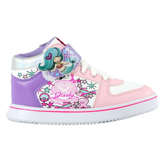 Tenis Niña Bota Sirena Bebe Velcro Talla 15 cm Morado Kuali Shoes