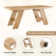 thumbnail image 5 of 71in Rectangular Dining Table, LEAGHOME 6-8 Seater Kitchen Table, Family Dinner Table for Dining Room, Multifunctional for Home Office & Conference Use, Walnut, 5 of 9
