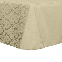Ultimate Textile Vintage Damask Saxony 60 x 144-Inch Oval Tablecloth Cafe